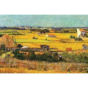  Harvest at La Crau with Montmajour in the Background 1880 