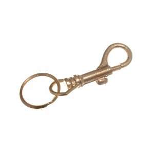 HIPSTER JAILORS KEY RING CLIP ON CLASP BRASS PLATED STEEL ( pack of 12 
