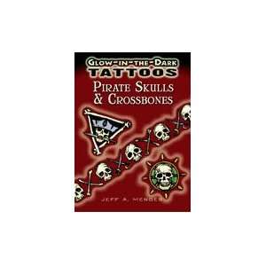  Glow in the Dark Tattoos Pirate Skulls & Crossbones Toys 
