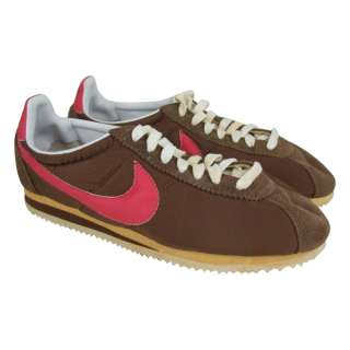 Ladies Nike Cortez Nylon Suede Brown Pink Vintage Trainer Shoes Size 