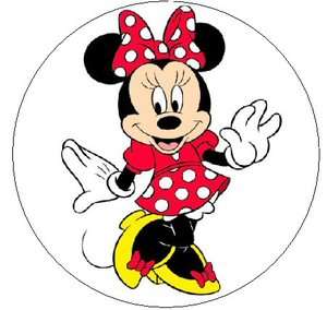 MINNIE MOUSE IN RED DRESS   1 Sticker / Seal Labels  