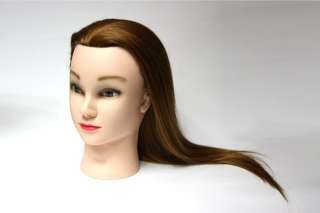 High quality human hair cosmetology mannequin training head. True size 