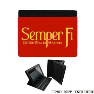  Marines Semper Fi iPad 2 3 Leather and Faux Suede Holder 