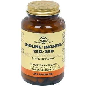Choline/Inositol 250/250mg 100 Vcaps 3 Pack