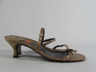 HYPE Taupe Rhinestone Dress Sandals Heels Shoes Sz. 7.5  