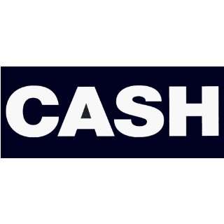  Johnny Cash   Black and White Logo   Sticker / Decal 