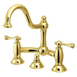 Kingston Brass KS3912BL+ Restoration Widespread Lavatory Faucet with 