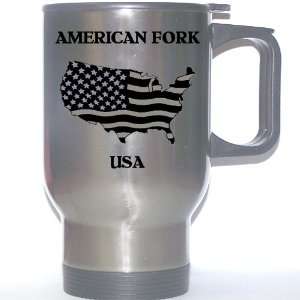  US Flag   American Fork, Utah (UT) Stainless Steel Mug 