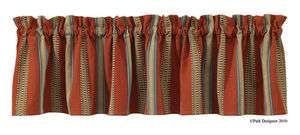   Red Rock Cotton Window Valance 72x14 Country Home Decor  