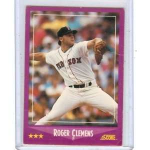  1988 SCORE ROGER CLEMENS #110, BOSTON RED SOX Everything 