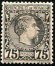 Monaco Sc.# 8 Well Centered Hinged Stamp  