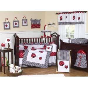  Red & White Polka Dot Ladybug 9 Piece Crib Bedding Set By 