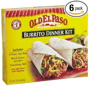 Old El Paso (8) Burrito Fajita Dinner Kit, 15.2 Ounce Packages (Pack 