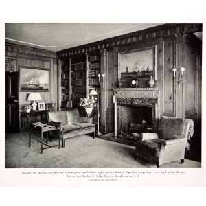 1926 Print Georgian Library Furniture Charles Sabin Long Island Cross 