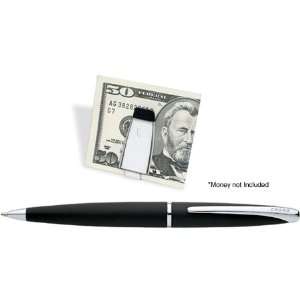  Cross ATX Basalt Black Ballpoint Pen and Money Clip 