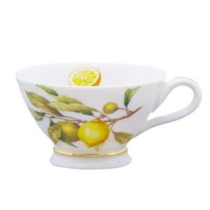  Gracie China Lemon 12 Ounce Porcelain Breakfast Bowl with 