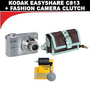   Optical Zoom + Kodak Fashion Camera Clutch (Aqua/ Brown) Camera