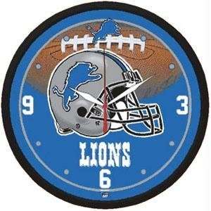 Detroit Lions Nfl Round Wall Clock 