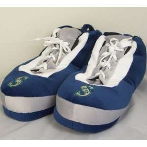  Seattle Mariners MLB Wrapped Logo Plush Sneaker Slippers 
