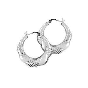  Sterling Silver Weaved Hoop Earrings Jewelry