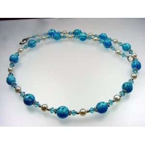  Venetian Romance Necklace (Aqua) Jewelry