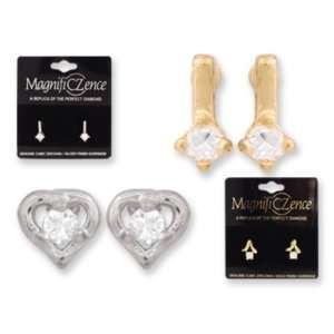  Cubic Zirconia Earring Gold/Silver Case Pack 72 