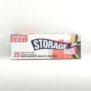 Fresh Seal Quart Storage Bags Resealable Case Pack 24