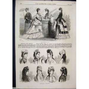  Paris Fashion Head Dresses Women 1870 Sketches Ireland 