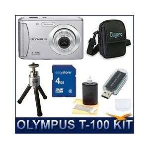  Olympus T 100 Digital Camera (Silver), 12 Megapixels, 3x 