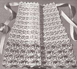 Vintage Scallop Crochet Hostess Holiday APRON Pattern  