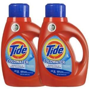 Tide Concentrated Coldwater Liquid Detergent, Fresh, 50 oz 2 ct 