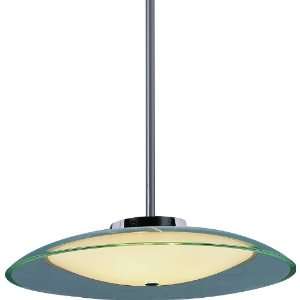 Curva Collection 3 Light 19.5 Polished Chrome Pendant and Clear/White 