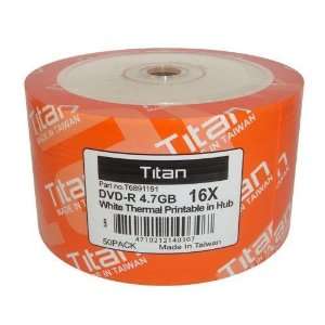  TITAN Dvd r16x, Titan White Thermal Metalized Hub 