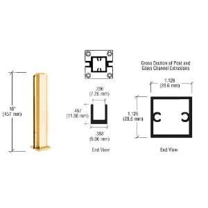 CRL Brite Gold Anodized Standard 18 Center Partition Post 