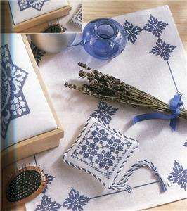 Labores Extra #48 100 Page Cross Stitch Book   Blue&White, Sunflowers 