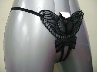 Womens Butterfly Crotchless G String Thong Pany Undies  