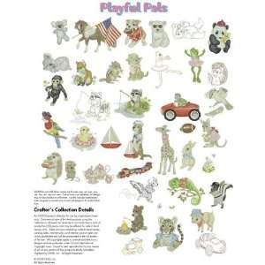 Playful Pals Embroidery Designs on a Multi Format CD ROM PC864200 