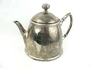 Vintage Silver Plate Tea Pot LT Anchor Crown Mark Silverplate  