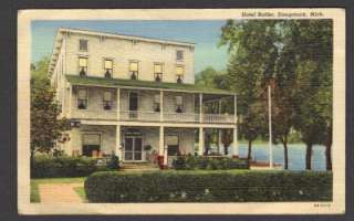 Hotel Butler Saugatuck Michigan Vintage Linen Postcard  