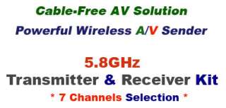 8G 7CH Wireless AV Sender,Interference FREE  1500feet  