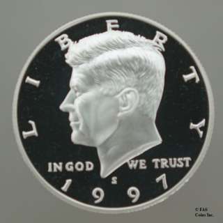 1997 S Gem Proof Deep Cameo Silver Kennedy Half Dollar #10231068 0 