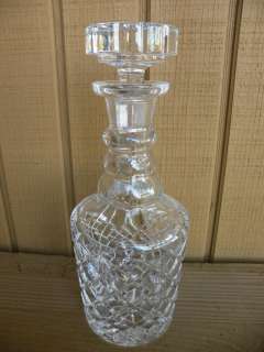Crystal Decanter Cross Cut With matching Stopper  