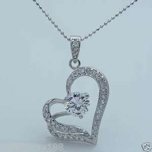 H4288 New Fashion Jewelry Womens Crystal Heart Shaped Pendant 