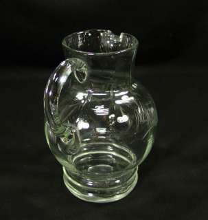 ART DECO BOHEMIAN CUT GLASS WATER WINE PITCHER EWER JUG  