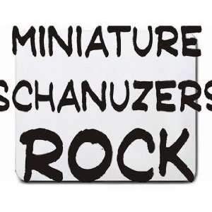  Miniature Schnauzers Rock Mousepad
