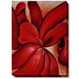  Red Cannas Canvas Art by Georgia OKeeffe Tropical   35 X 