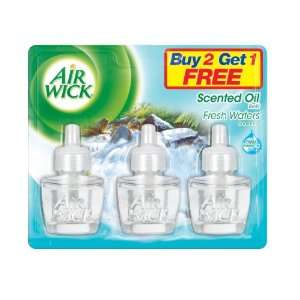  Air Wick Scented Oil Refill, Fresh Waters, 0.67 Ounce, 3 