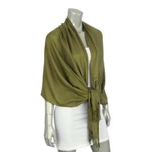   Silky Solid Pashmina Style Fashion scarve Olive 
