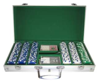 300 Clay 11.5 Dice Poker Chips Custom Set w/Alum Case**  