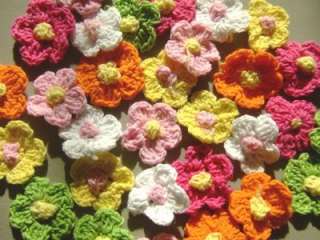Crochet Flower Hair Corsage Bag Dress Applique Trim